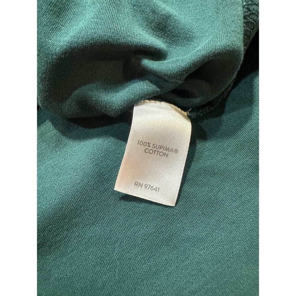 J Jill Simply Supima Crew Neck Tunic 100% Cotton Women’s Large Hunter Green Top - Picture 5 of 7